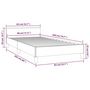 Voir la diapositive 6 : VIDAXL Cadre de lit sans matelas gris fonce 80x200 cm tissu