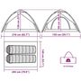 Voir la diapositive 6 : VIDAXL Tente de camping a dome 2 personnes liberation rapide