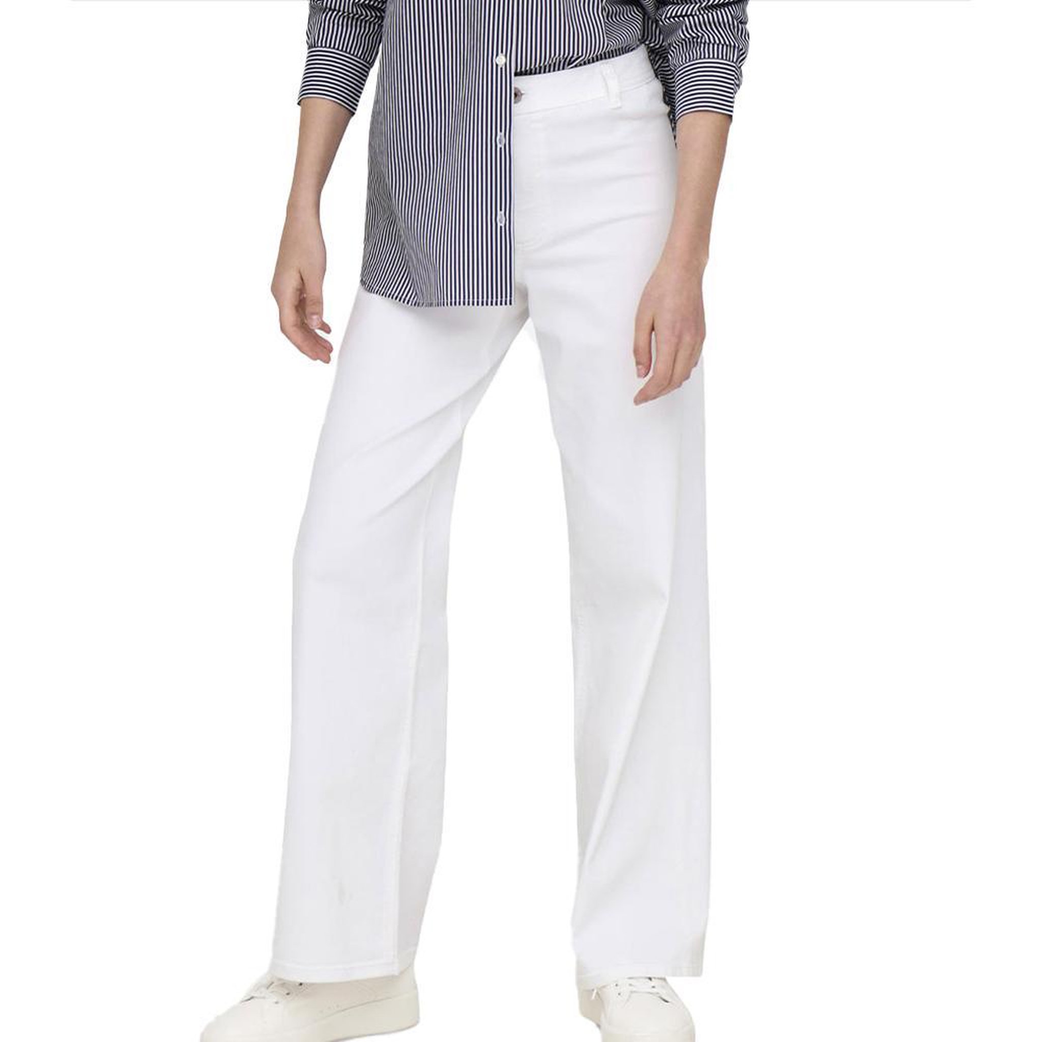 Voir la diapositive 1 : JACQUELINE DE YONG Jean Loose Fluide Blanc Femme JDY Iris