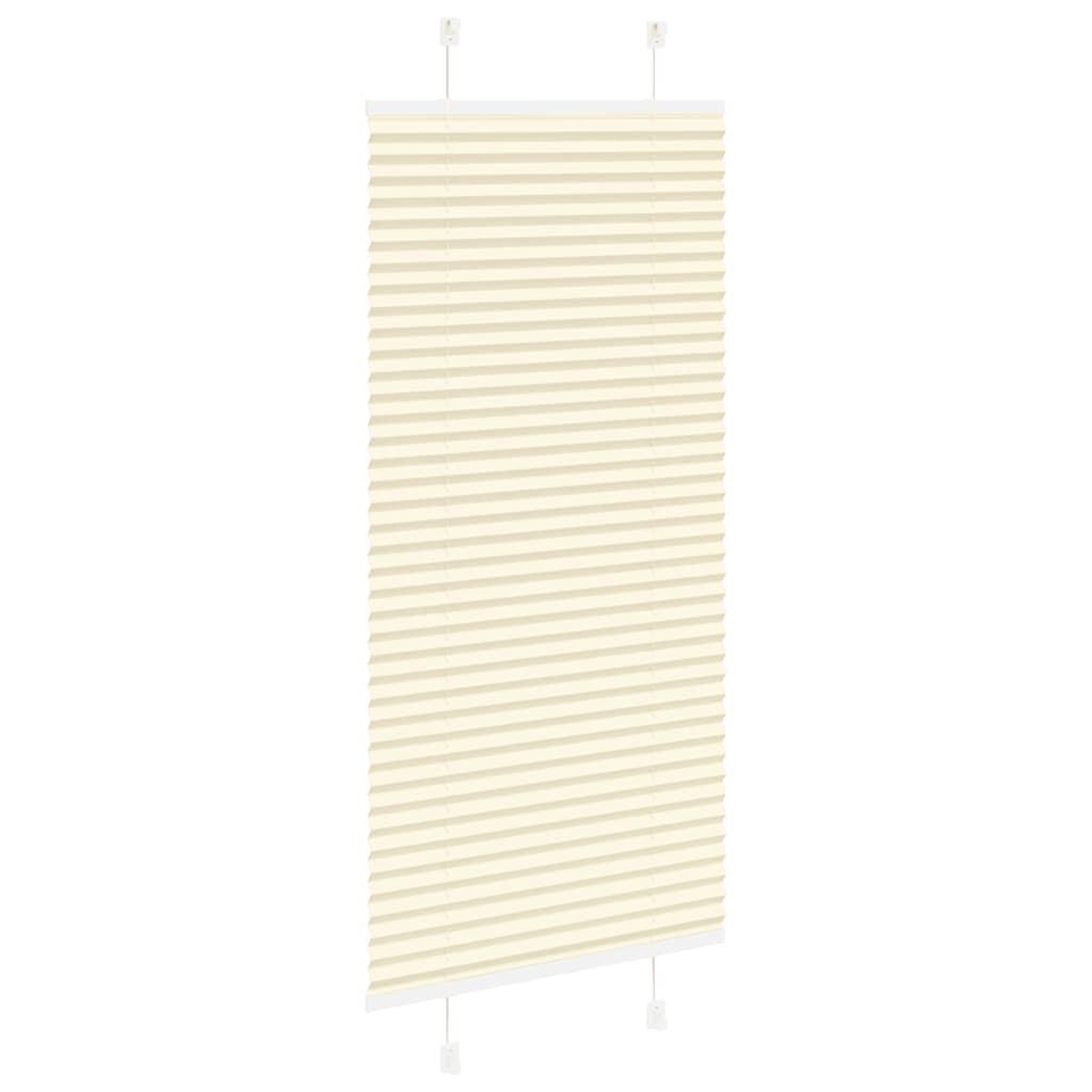 Voir la diapositive 4 : VIDAXL Store plisse creme 65x100 cm largeur du tissu 64,4 cm polyester