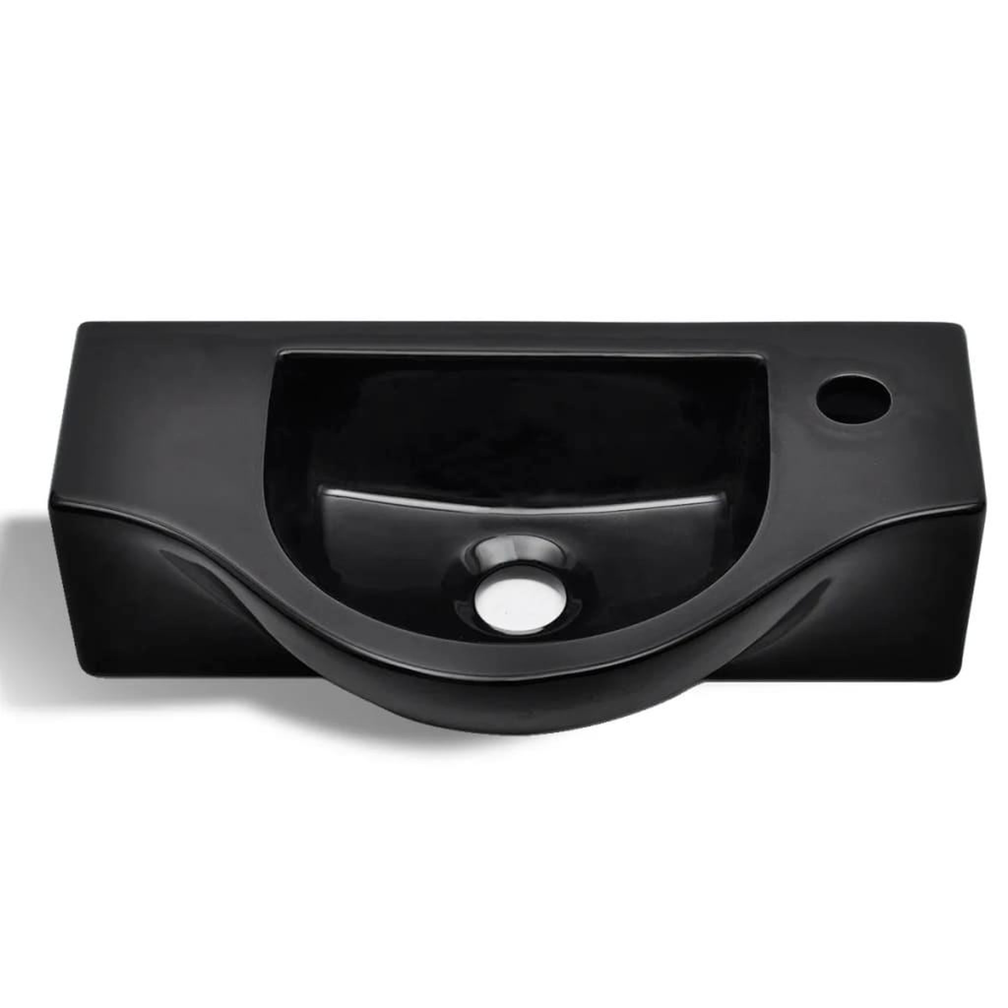 Voir la diapositive 4 : VIDAXL Vasque a trou pour robinet ceramique Noir pour salle de bain