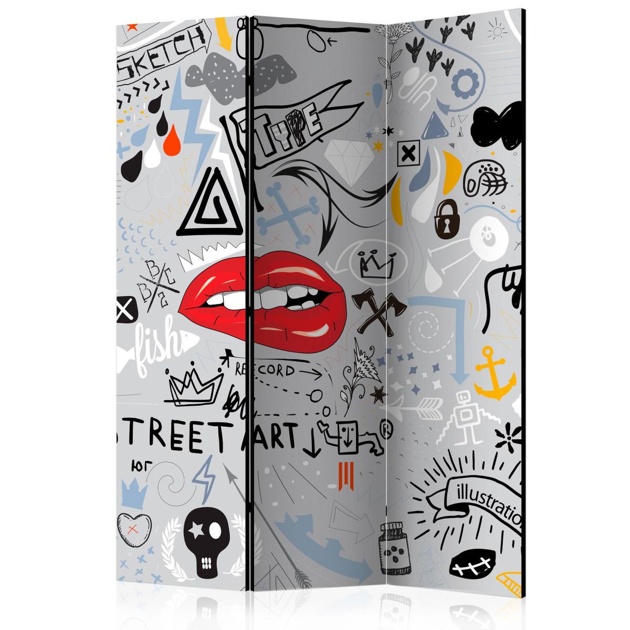 Paris Prix Paravent 3 volets  stream of thought  135x172cm