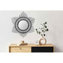 Voir la diapositive 4 : Paris Prix Miroir Mural Design en Rotin  Aina  70cm Noir