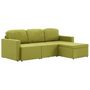 Voir la diapositive 2 : VIDAXL Canape-lit modulaire 3 places Vert Tissu