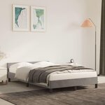VIDAXL Cadre de lit sans matelas gris clair 120x200 cm velours