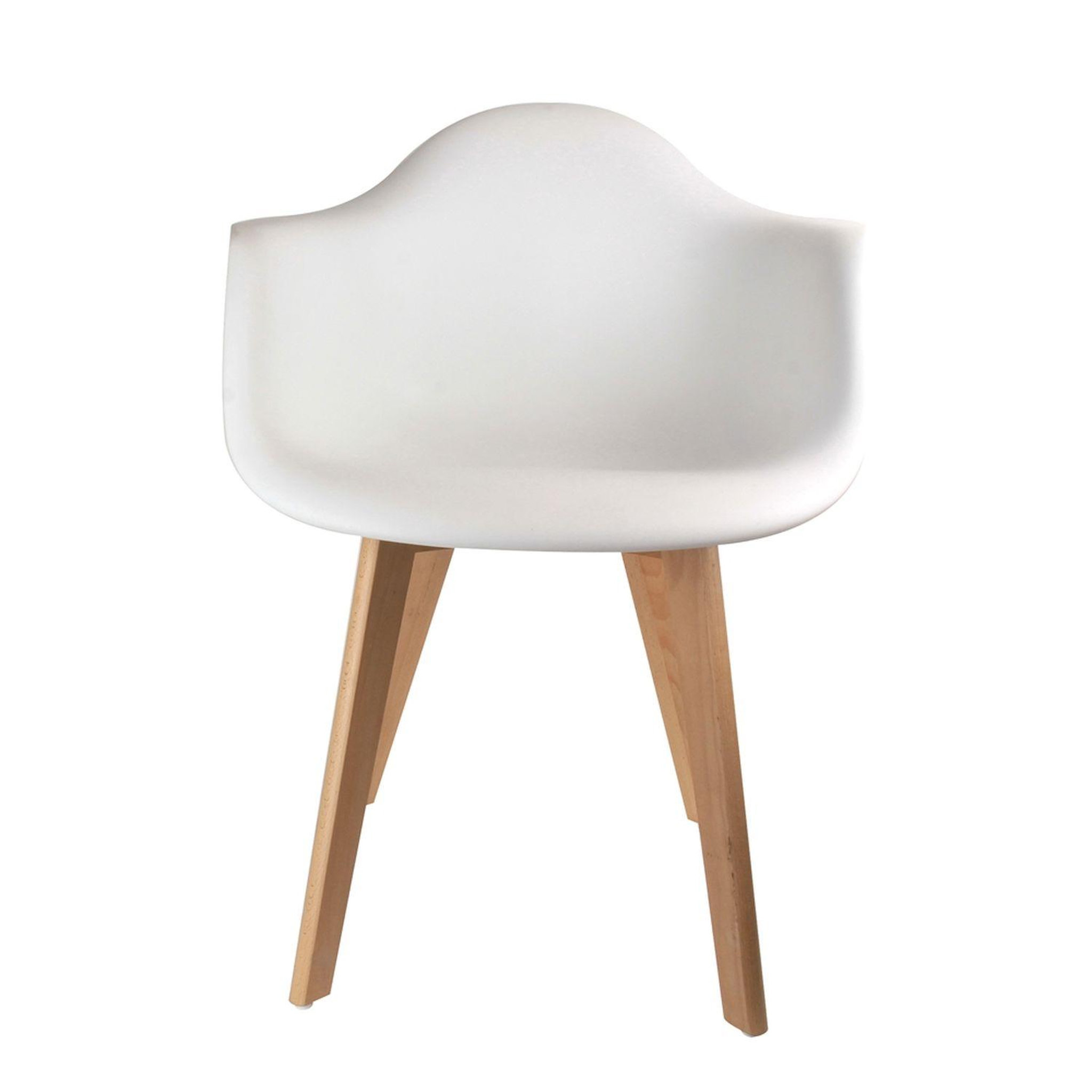 Voir la diapositive 2 : The Home Deco Factory Fauteuil scandinave enfant - h. 54 cm - blanc