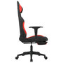 Voir la diapositive 4 : VIDAXL Chaise de jeu de massage avec repose-pied Noir et rouge Tissu
