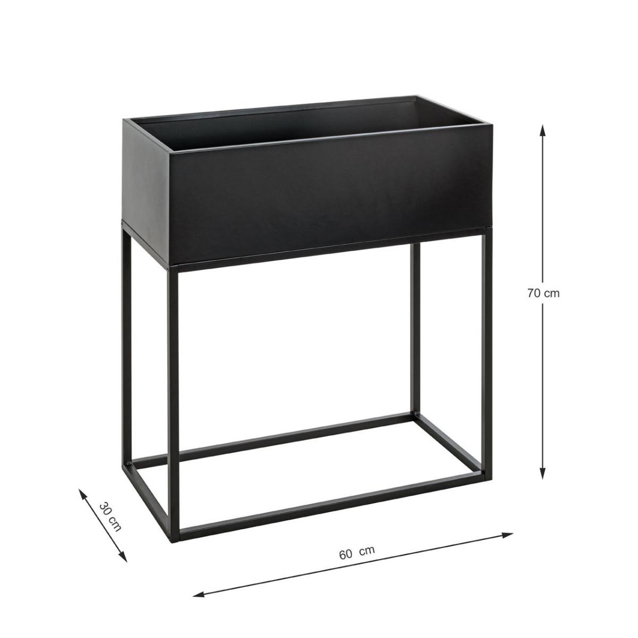 Voir la diapositive 4 : Paris Prix Porte Plantes en Métal  Variable  70cm Noir