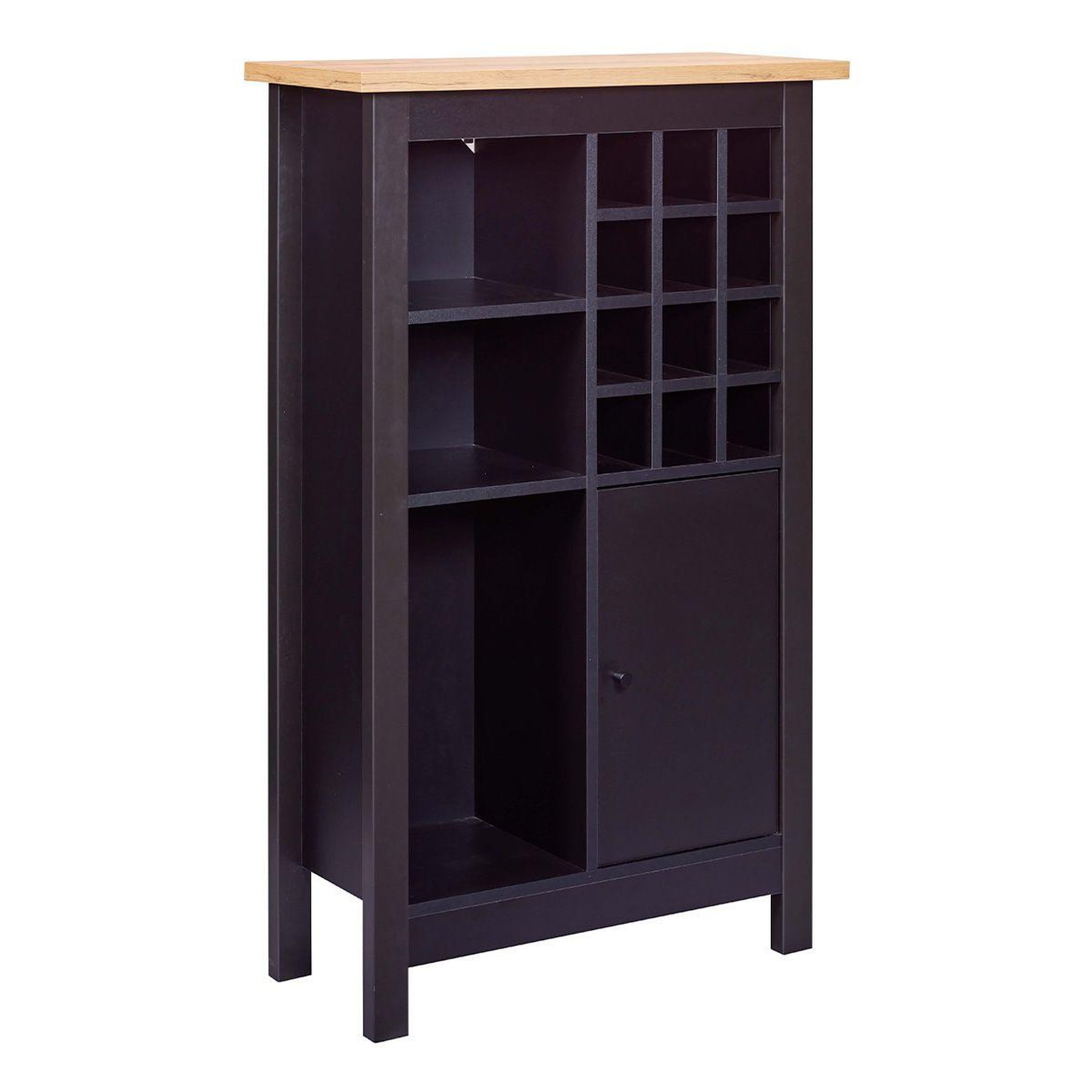 INTERLINK Buffet avec range-bouteilles  nichole  124cm noir