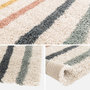 Voir la diapositive 3 : SWEEEK Tapis enfant arc-en-ciel, tapis intérieur crème et multicolore, poils longs shaggy