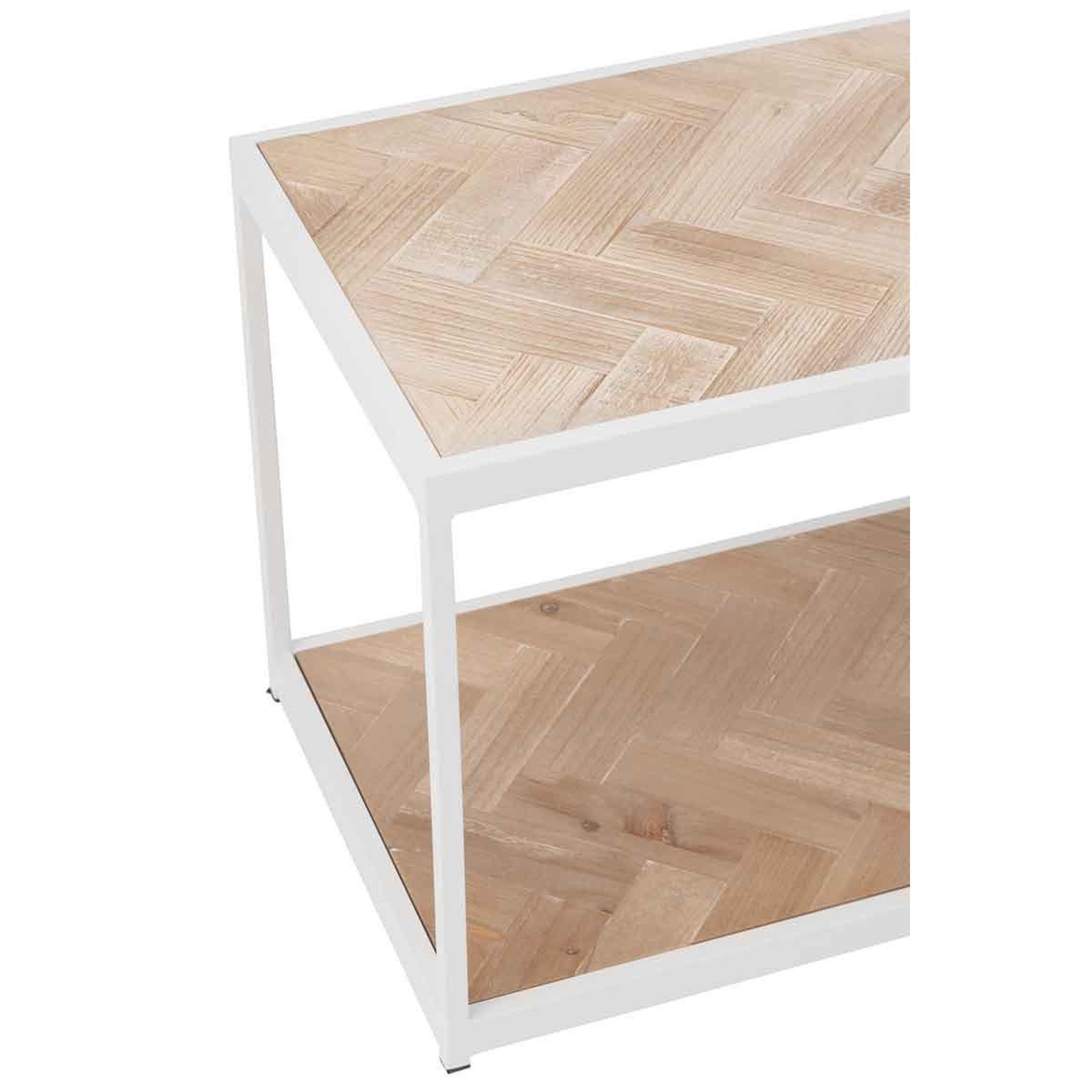 Voir la diapositive 5 : J-LINE Table basse 2 niveaux  miraza  150cm naturel & blanc