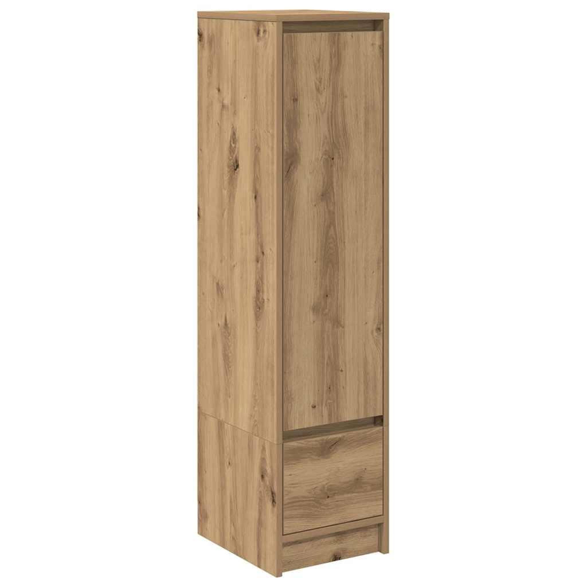 Voir la diapositive 2 : VIDAXL Buffet haut chene artisanal 29,5x34x119,5 cm bois d'ingenierie