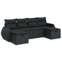 Voir la diapositive 2 : VIDAXL Salon de jardin 6 pcs avec coussins noir resine tressee