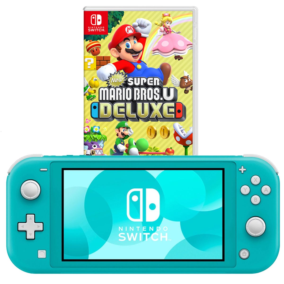 NINTENDO Console Nintendo Switch Lite Turquoise + Super Mario Bros.U Deluxe