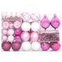 Voir la diapositive 3 : VIDAXL Ensemble de boules de Noël 108 pcs Blanc et rose