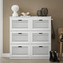 Voir la diapositive 2 : SOBUY SoBuy - Meuble À Chaussures 6 portes - Blanc - 115x30x112cm - Nordique - FSR145-W