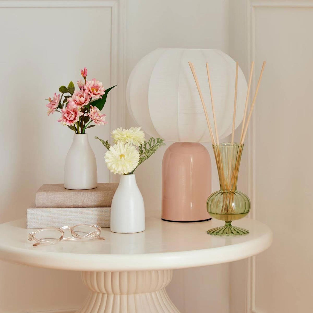 ATMOSPHERA Lampe à Poser en Métal  Tobie  33cm Rose