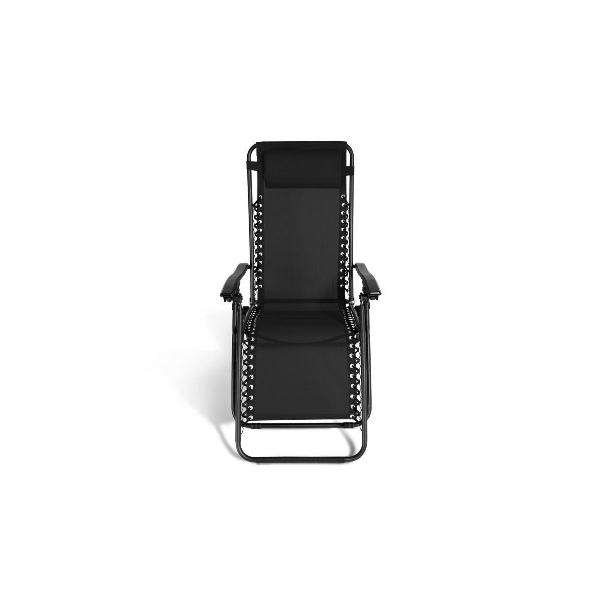 Inkazen Lot de 2 fauteuils de jardin relax noir