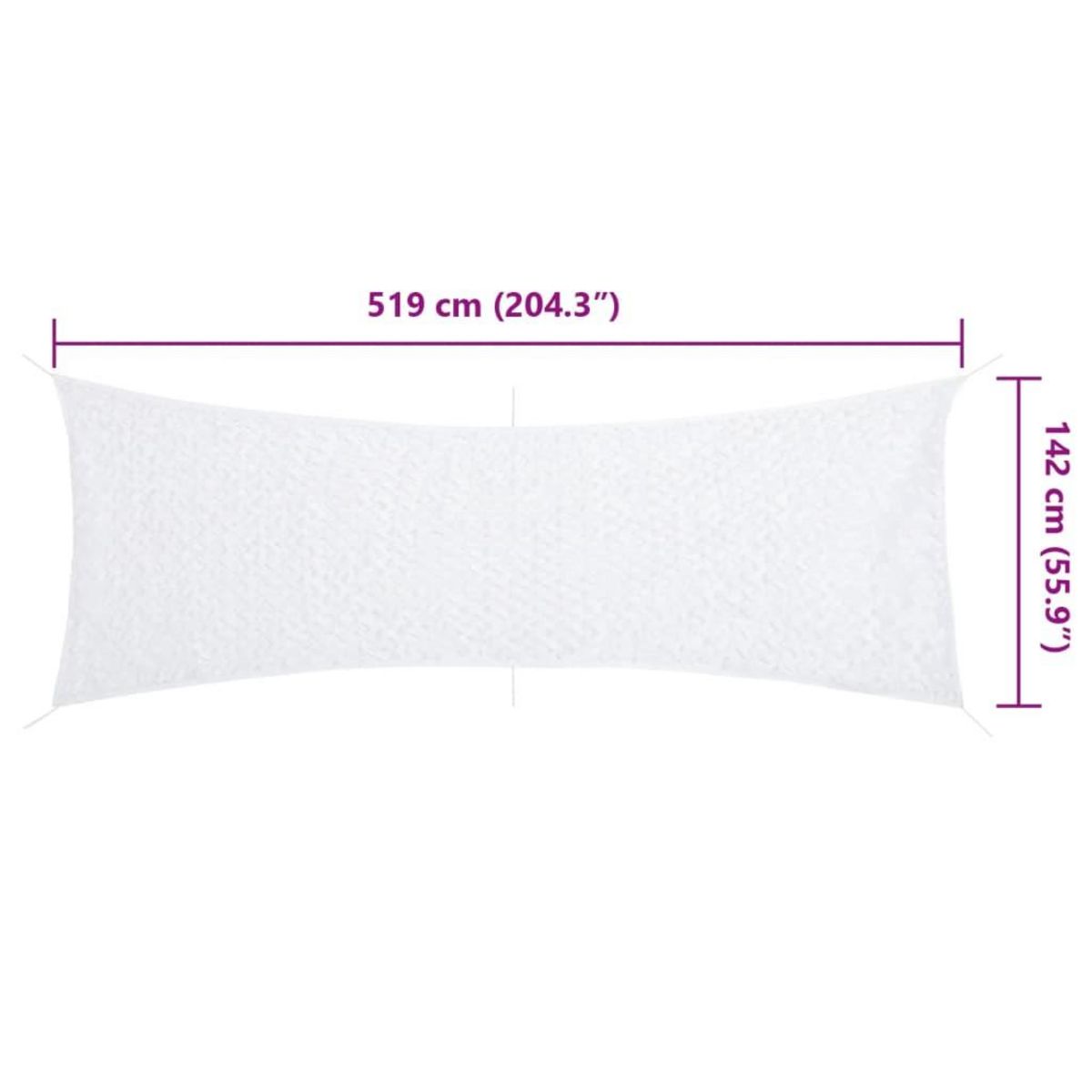 VIDAXL Filet de camouflage avec sac de rangement 519x142 cm blanc