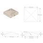 Voir la diapositive 6 : VIDAXL Bouchons de poteau de cloture pyramidaux 6 pcs Inox 101x101 mm