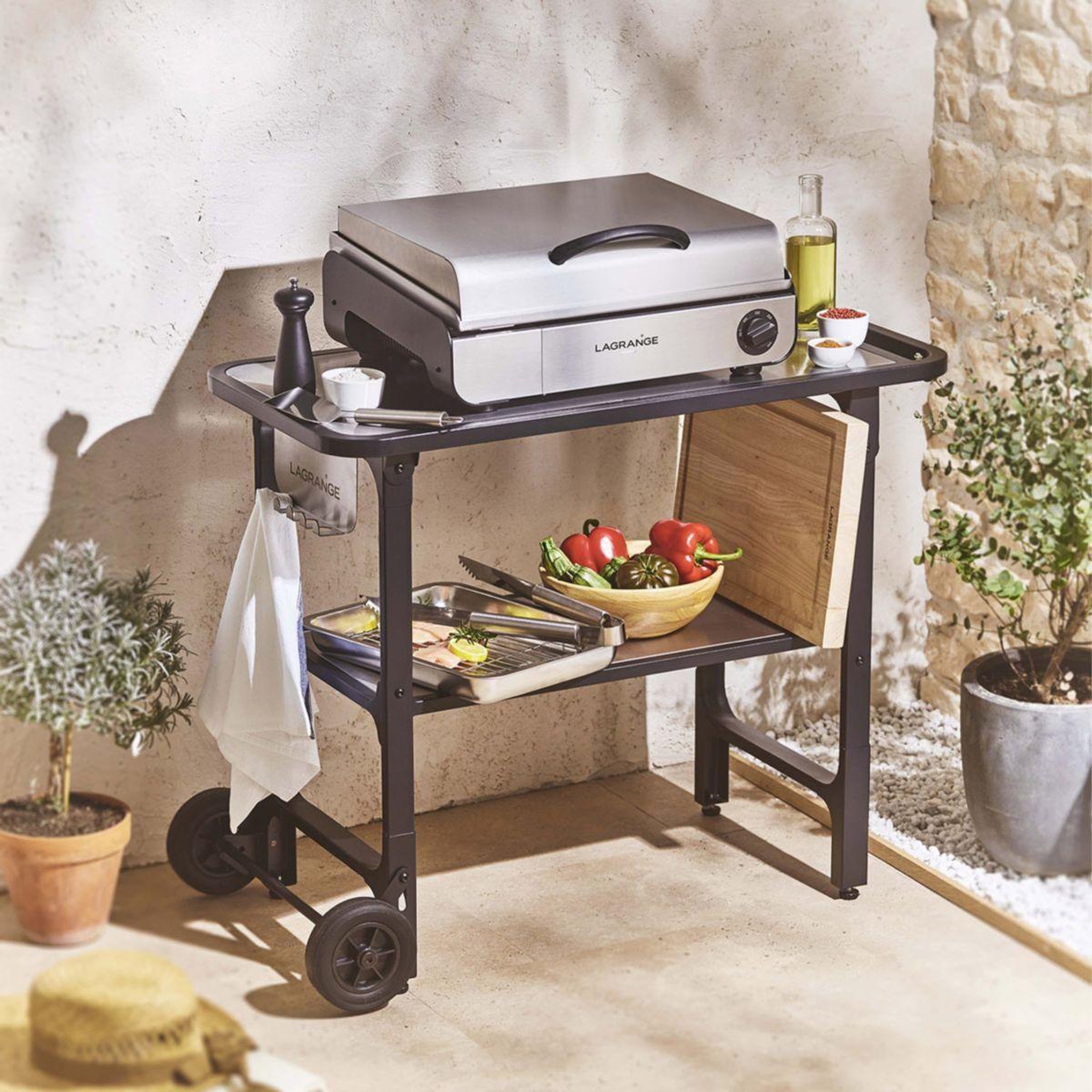 Voir la diapositive 4 : LAGRANGE Chariot Plancha Plancha Pro