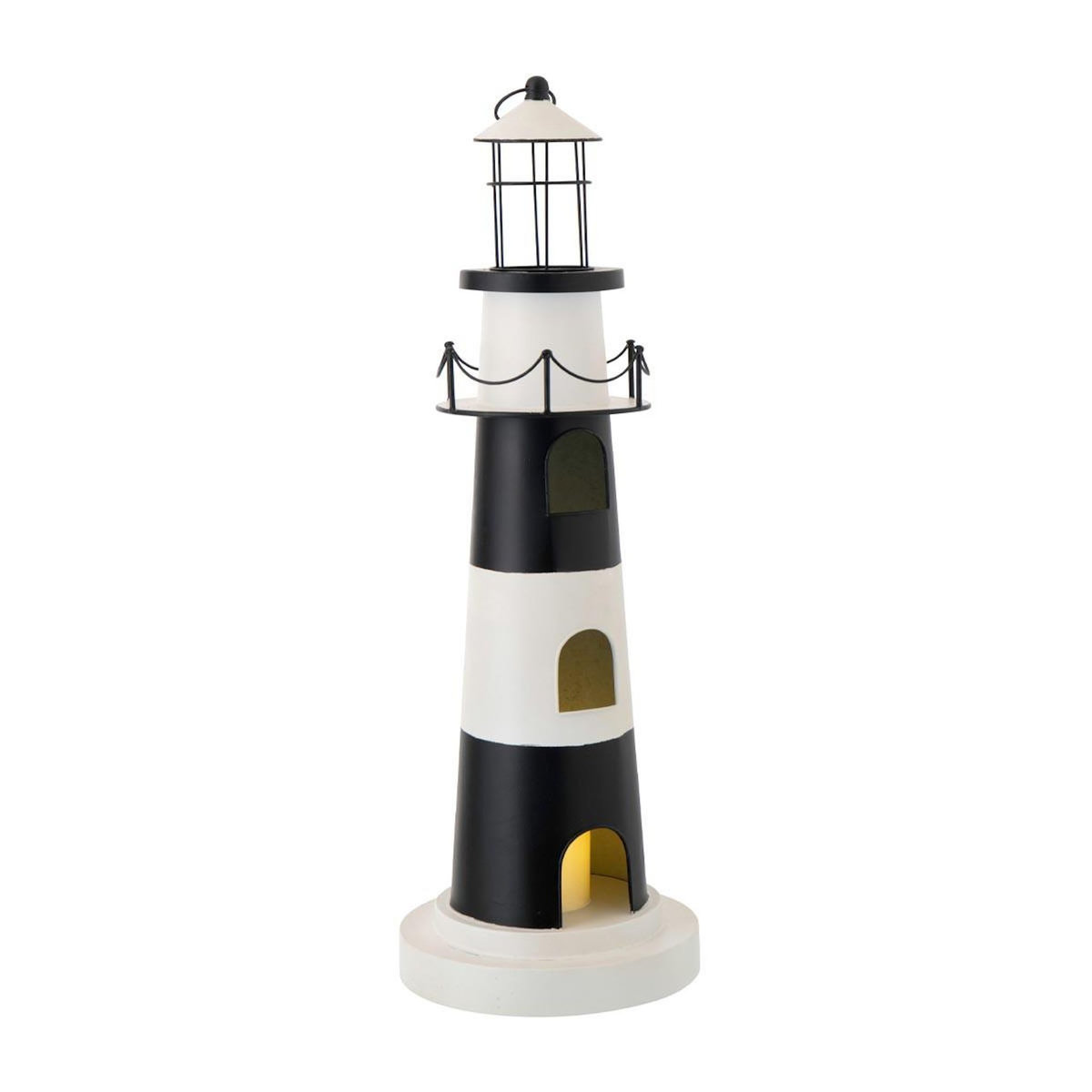 Paris Prix Phare Déco Lumineux  Mer  84cm Noir & Blanc