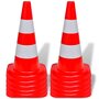 VIDAXL Cone de signalisation reflechissant 10 pcs 50 cm Rouge et blanc