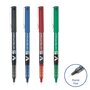 PILOT Lot de 4 stylos roller pointe fine encre liquide bleu/rouge/vert/noir V5 HI-TECPOINT