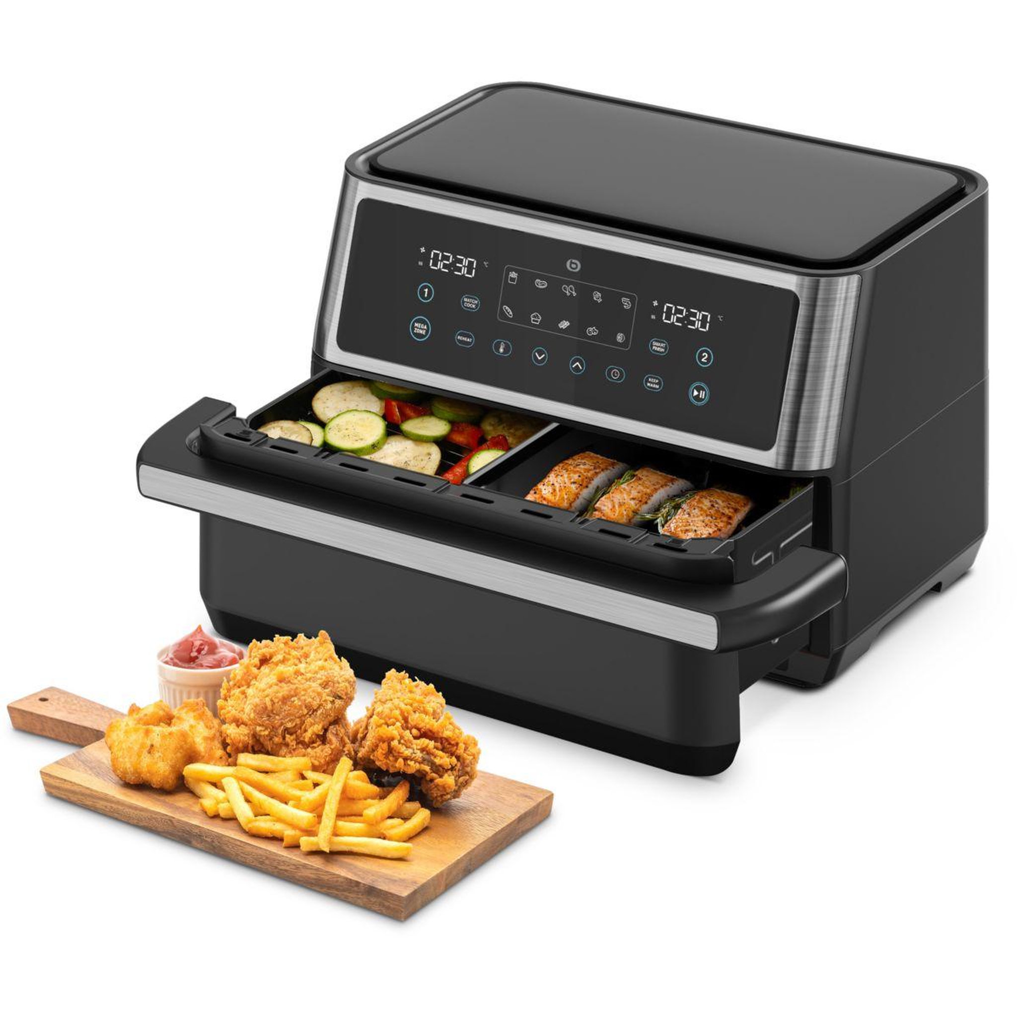 ESSENTIEL B Friteuse sans huile eaf5 ,noir, flex megazone xxl 11l