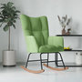 Voir la diapositive 1 : VIDAXL Chaise a bascule Vert clair Velours