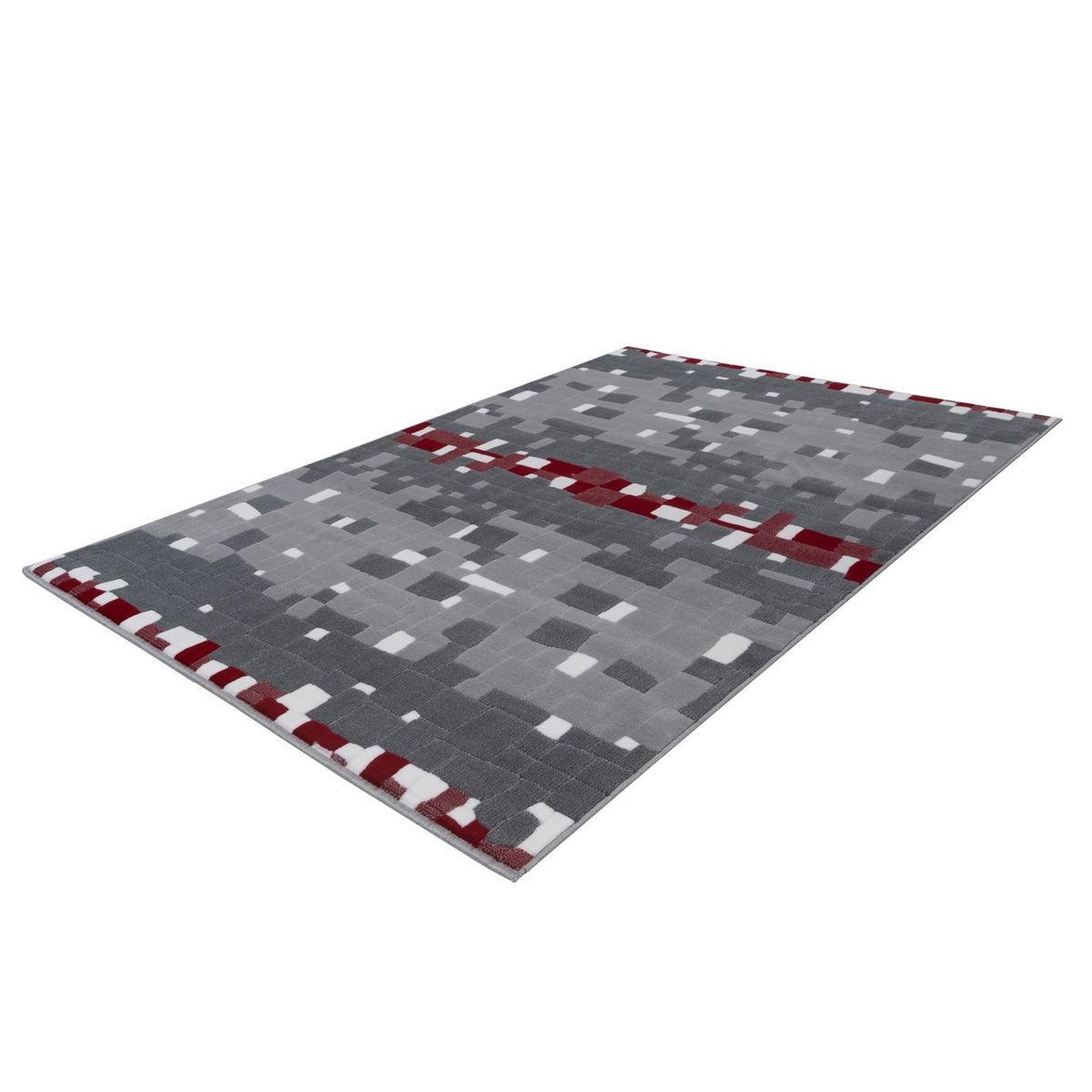 Voir la diapositive 4 : Paris Prix Tapis mosaïque à poils courts  vancouver ii  rouge