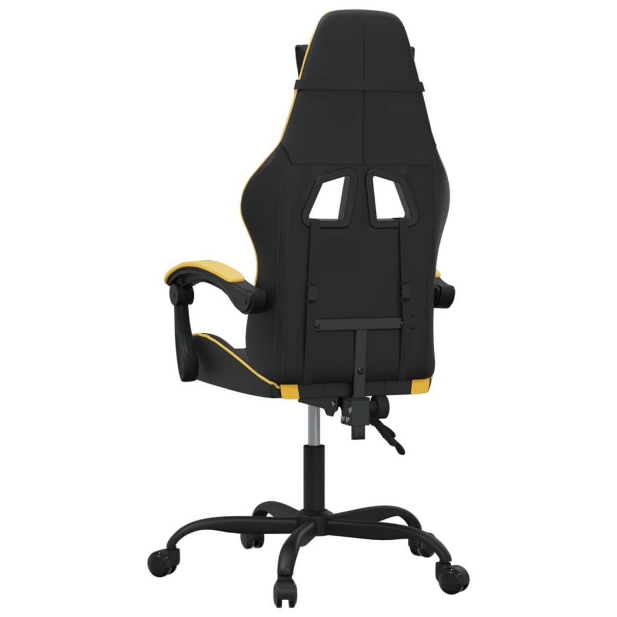 VIDAXL Chaise de jeu Noir et dore Similicuir