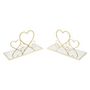 Voir la diapositive 3 : Paris Prix Lot de 2 Tables de Chevet Murales  Hearts  41cm Or