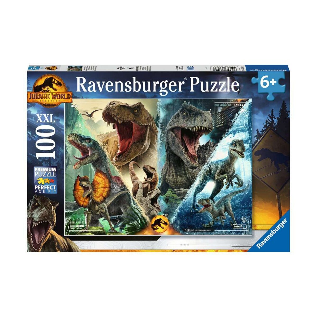 RAVENSBURGER Puzzle 100 p XXL - Les especes de dinosaures Jurassic World