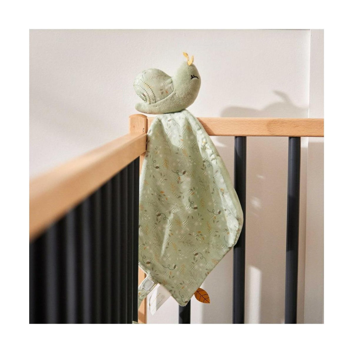 COMBELLE Doudou Escargot voile vert clair