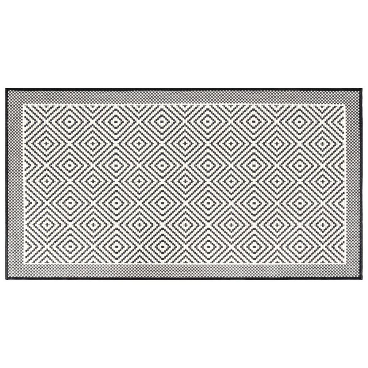 VIDAXL Tapis d'exterieur gris et blanc 80x150 cm design reversible