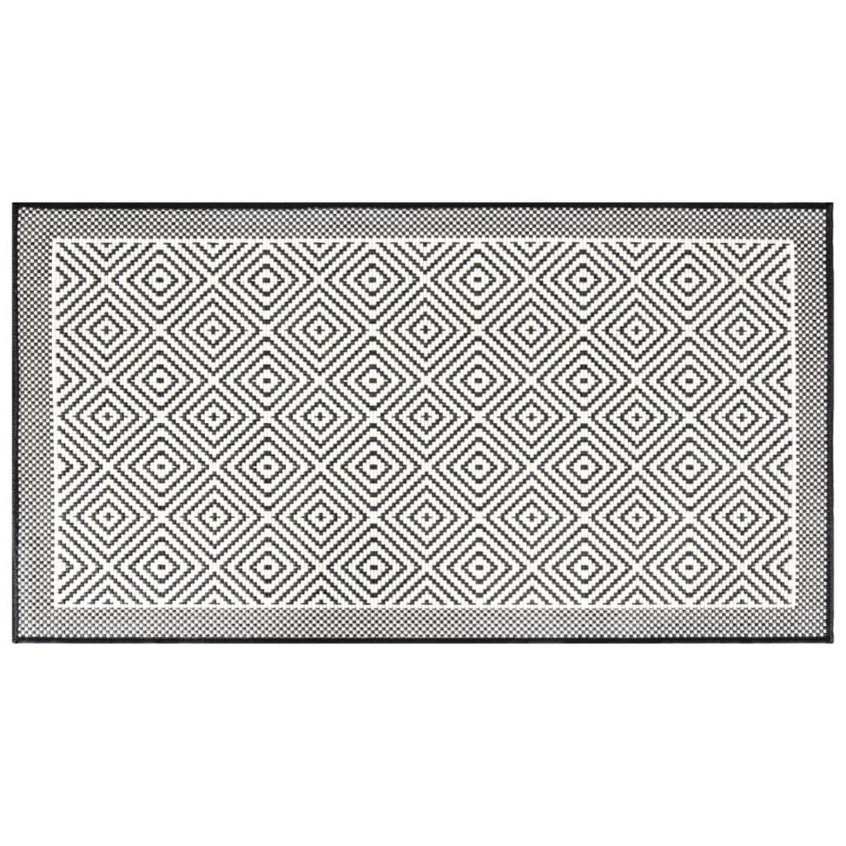 VIDAXL Tapis d'exterieur gris et blanc 80x150 cm design reversible