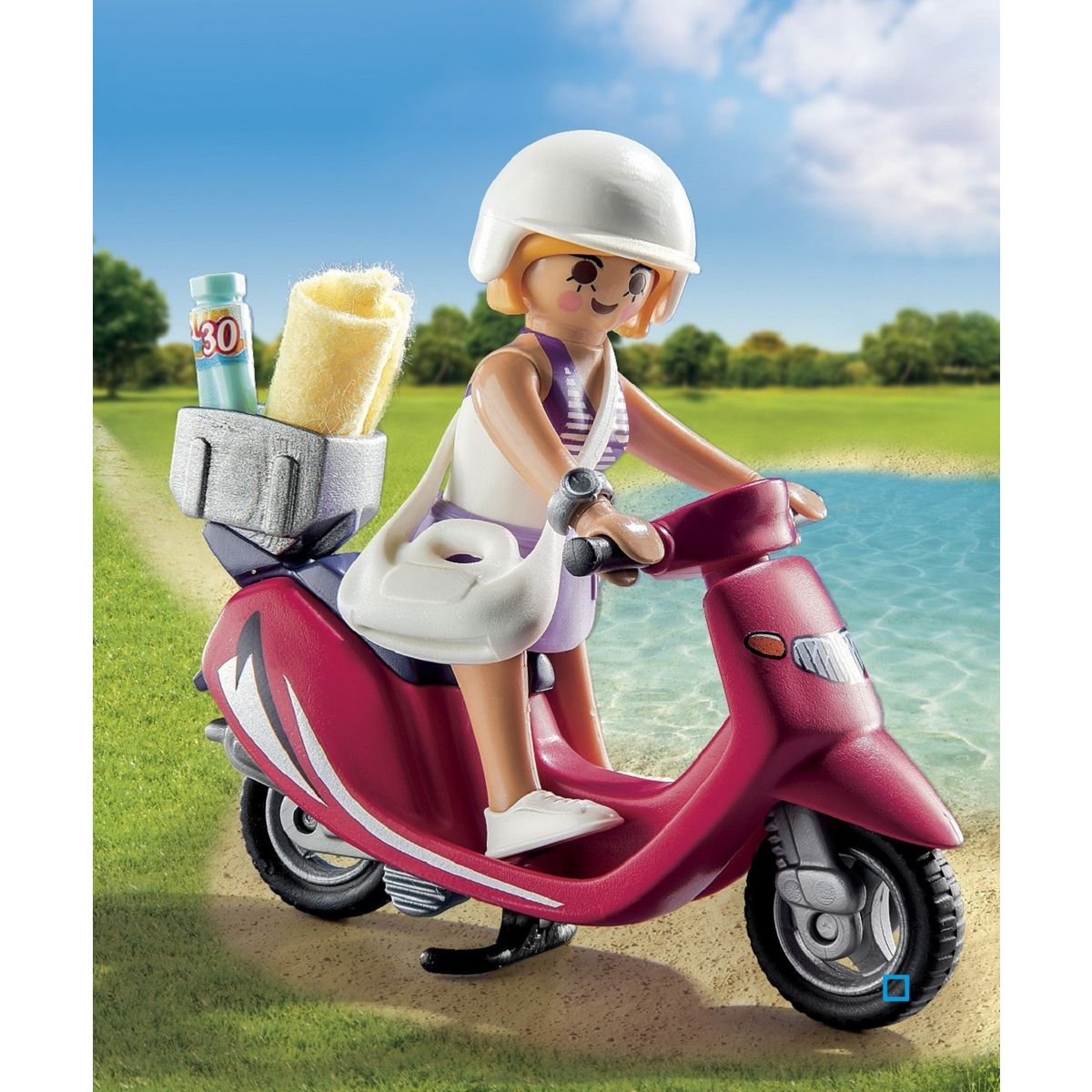 PLAYMOBIL 9084 Vacancière avec scooter 
