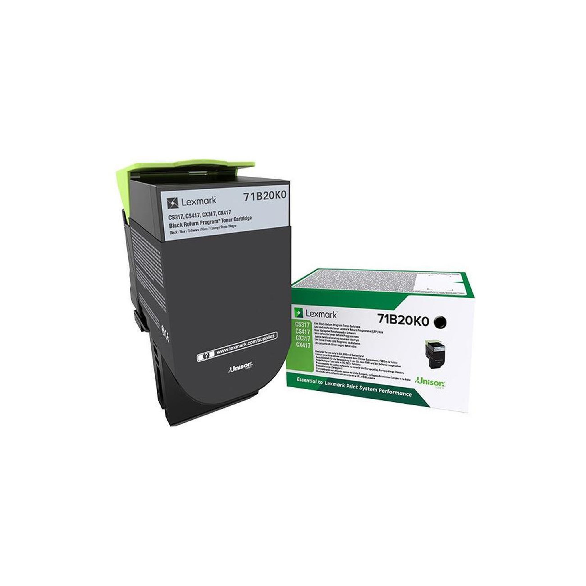 Voir la diapositive 2 : Lexmark LEXMARK Cartouche dencre Noir - Programme de retour - Compatible CS/CX 317, 417, 517