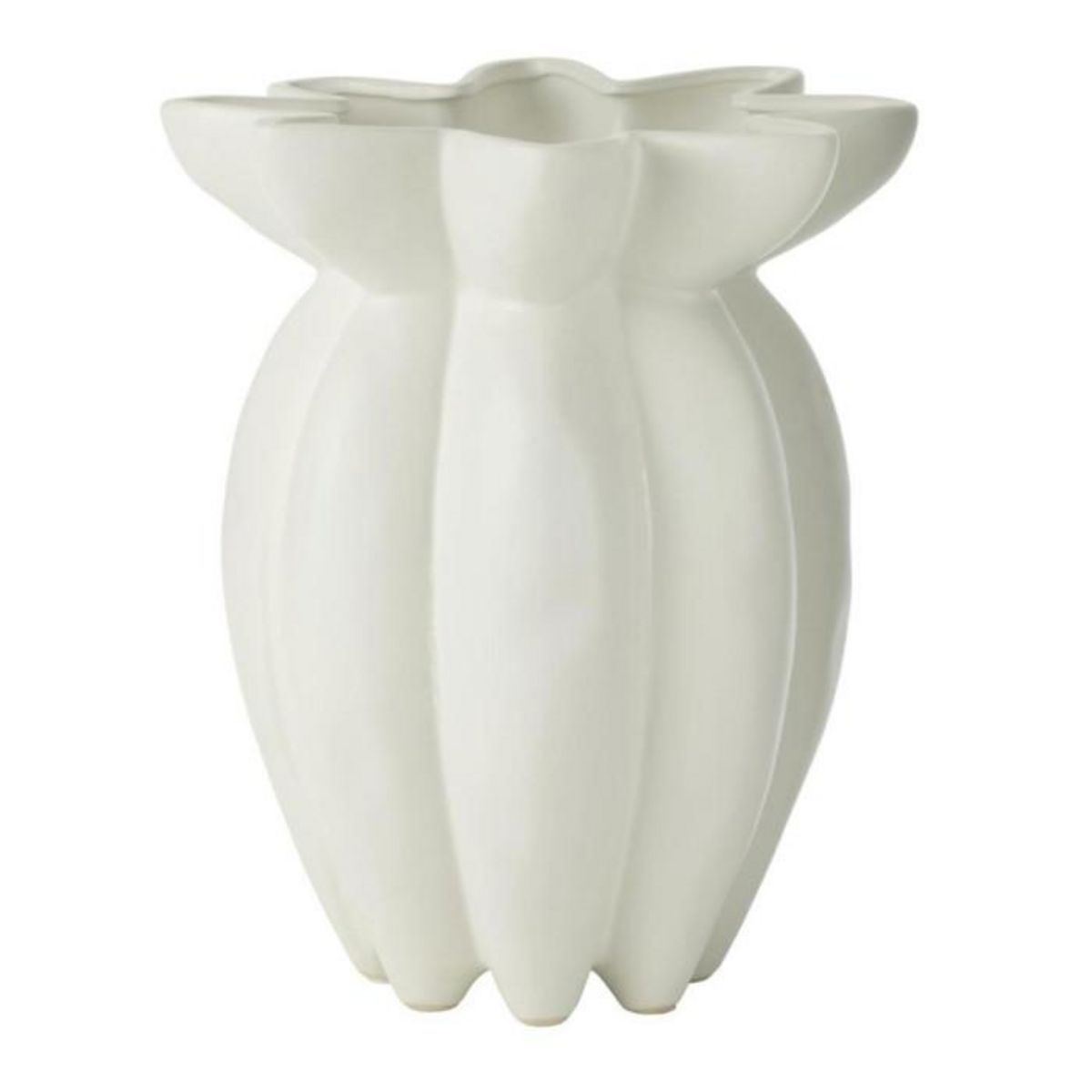 Paris Prix Vase Design en Céramique  Lotus  38cm Blanc