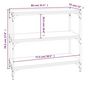 Voir la diapositive 6 : VIDAXL Bibliotheque Chene fume 80x33x70,5cm Bois d'ingenierie et acier