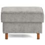 Voir la diapositive 4 : LISA DESIGN Jake - pouf en tissu velours relief - pieds en bois foncé