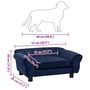 Voir la diapositive 6 : VIDAXL Canape pour chien Bleu 72x45x30 cm Peluche