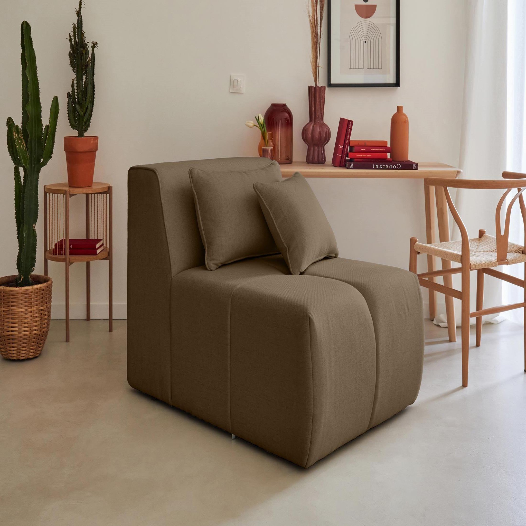 Voir la diapositive 6 : LISA DESIGN Caracas - canapé modulable d'angle droit - 5 places - en tissu