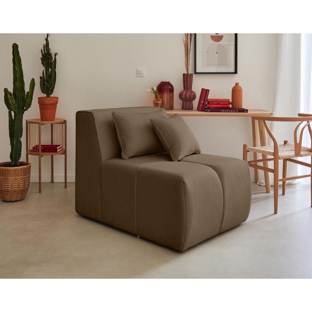 LISA DESIGN Caracas - canapé modulable d'angle droit - 5 places - en tissu