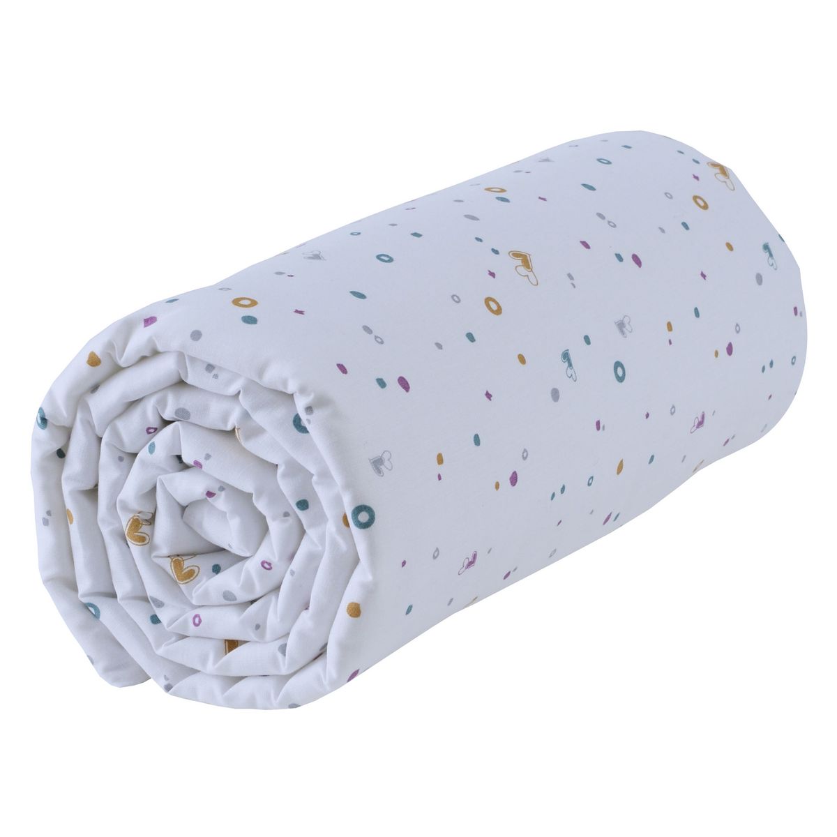 PTIT BASILE Drap housse bébé coton Bio 60x120 cm - imprimé Little Paris