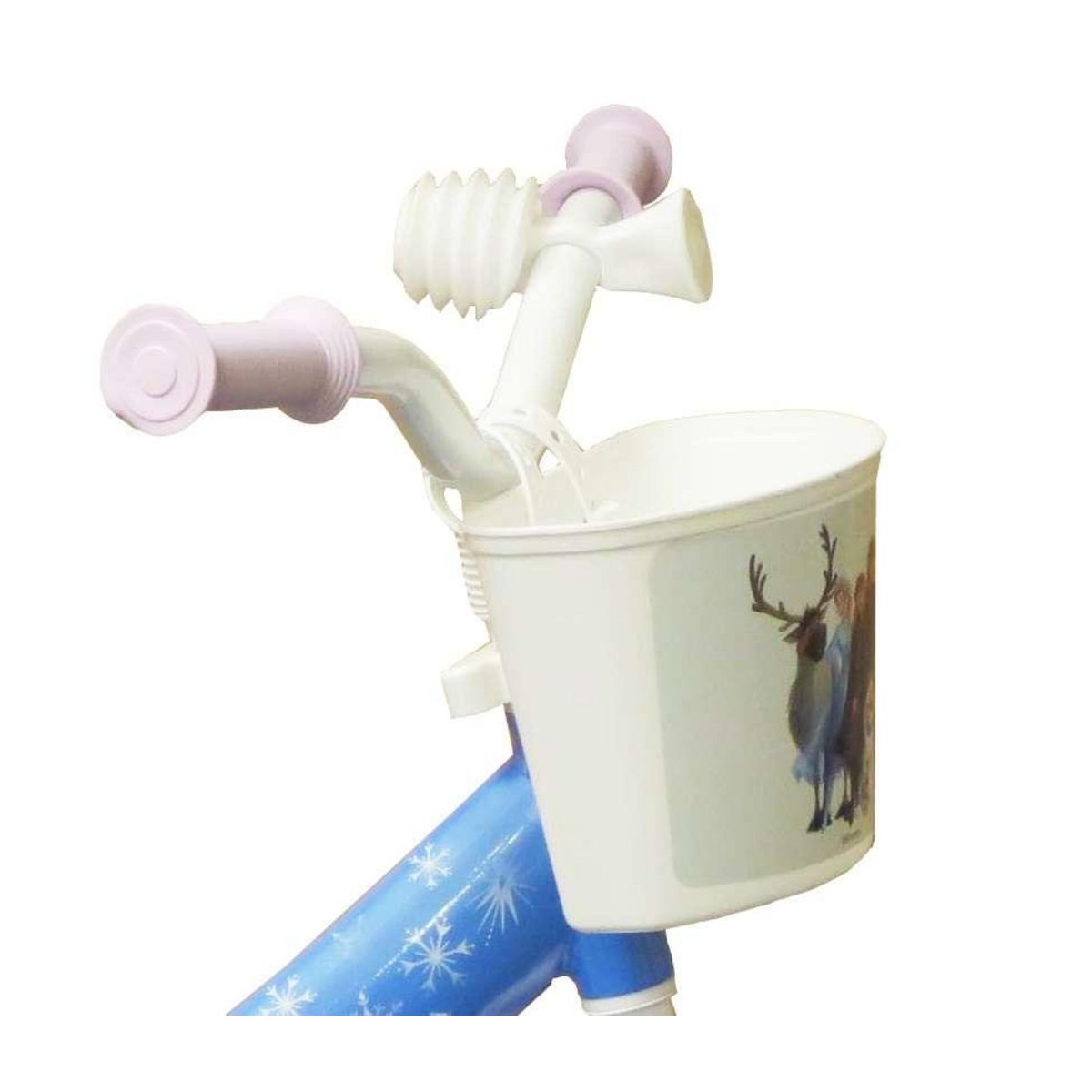 Disney La Reine des Neiges Vélo enfant 10''  Fille - Modèle Reine des neiges  - pour enfant de taille 75 à 90 cm - livré avec stabilisateurs et Panier avant+ garde boues & roues à bâtons