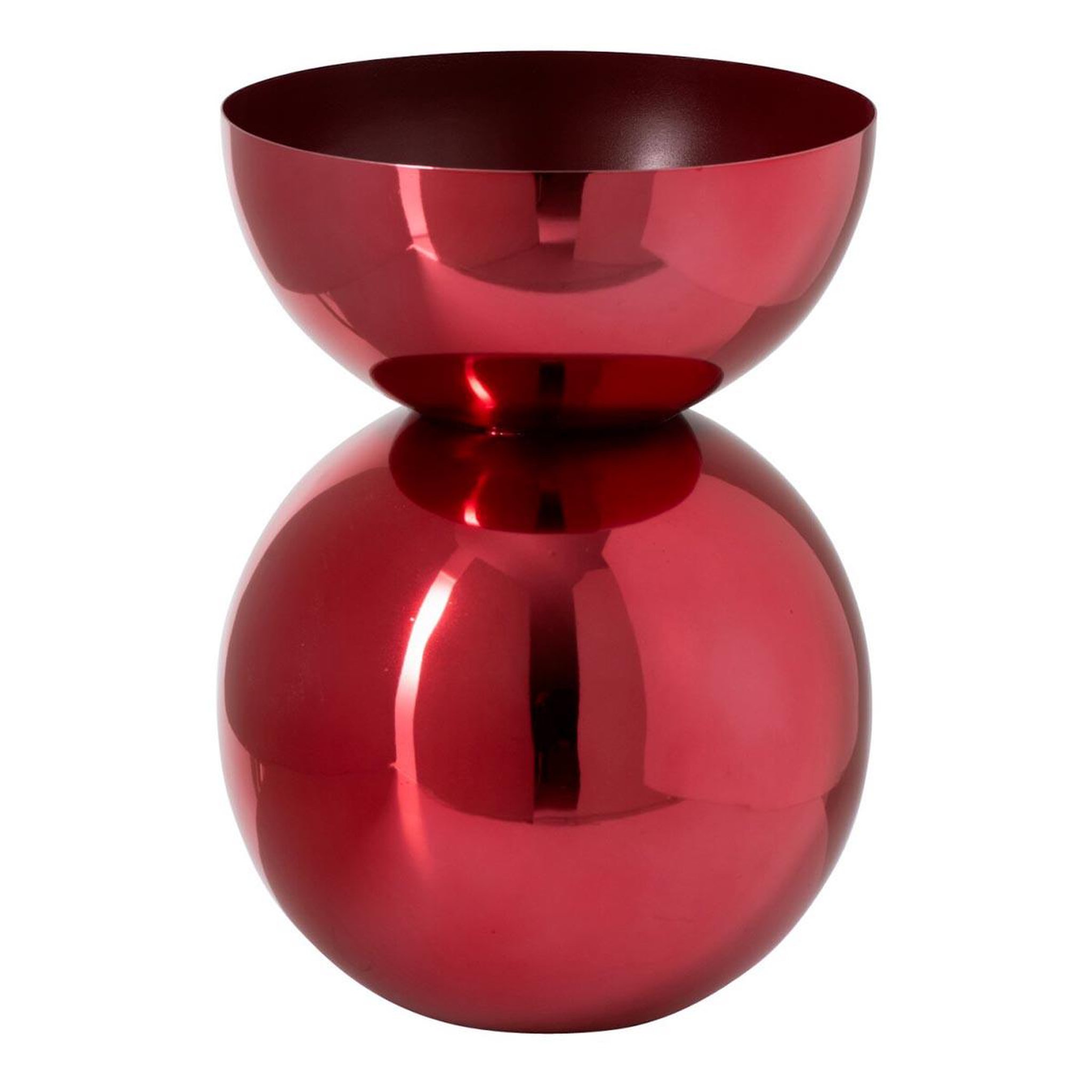 J-LINE Vase Design Brillant  Edda  29cm Rouge