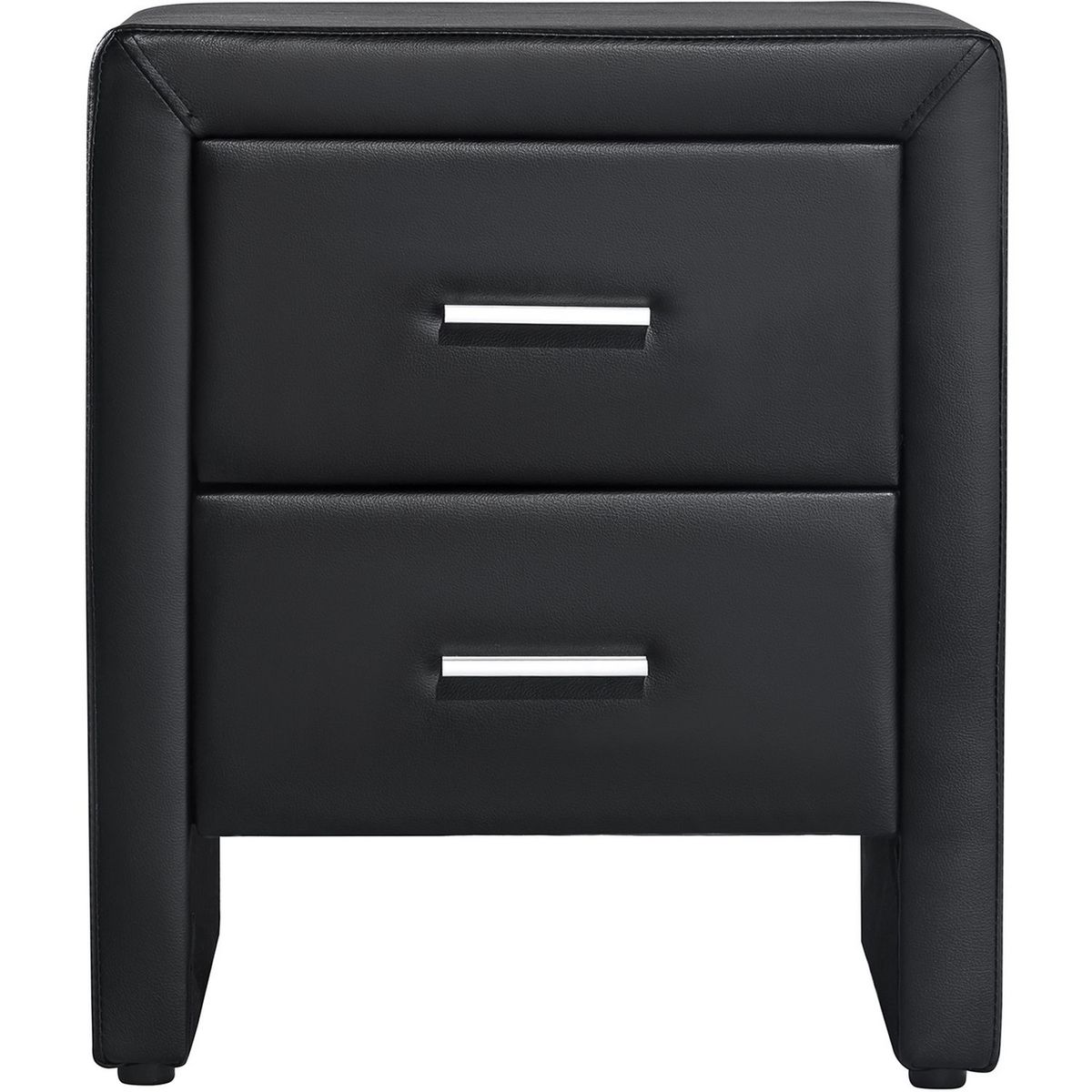 Table de chevet 2 tiroirs en PU LAGOA