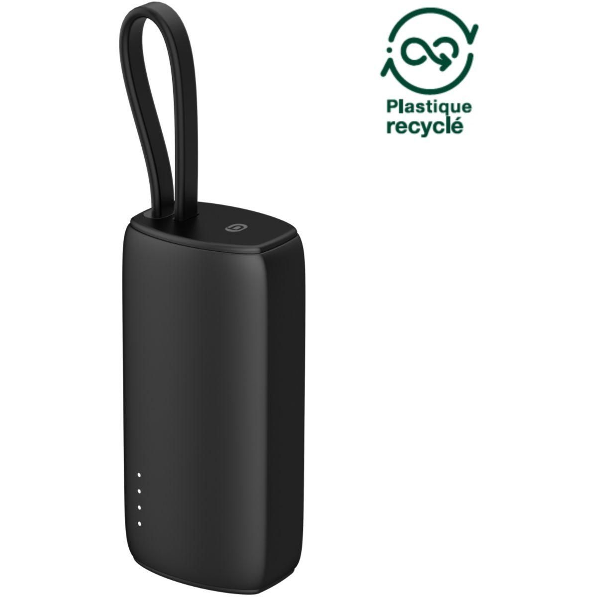 ESSENTIEL B Batterie externe 5 000 mAh avec cable USB-C intégré